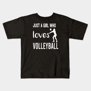 just a girl who loves volleyball Kids T-Shirt